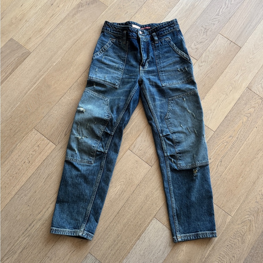 The Wanderer Mid-Rise Relaxed Jeans by Pilcro size 27